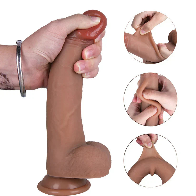 Realistische Dikke Siliconen Dildo met Dual Density