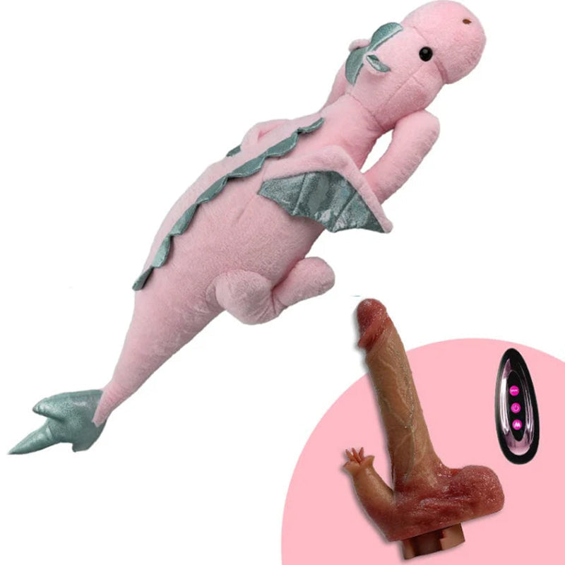 Roze Pluche Sex Machine Met Vier Dildo