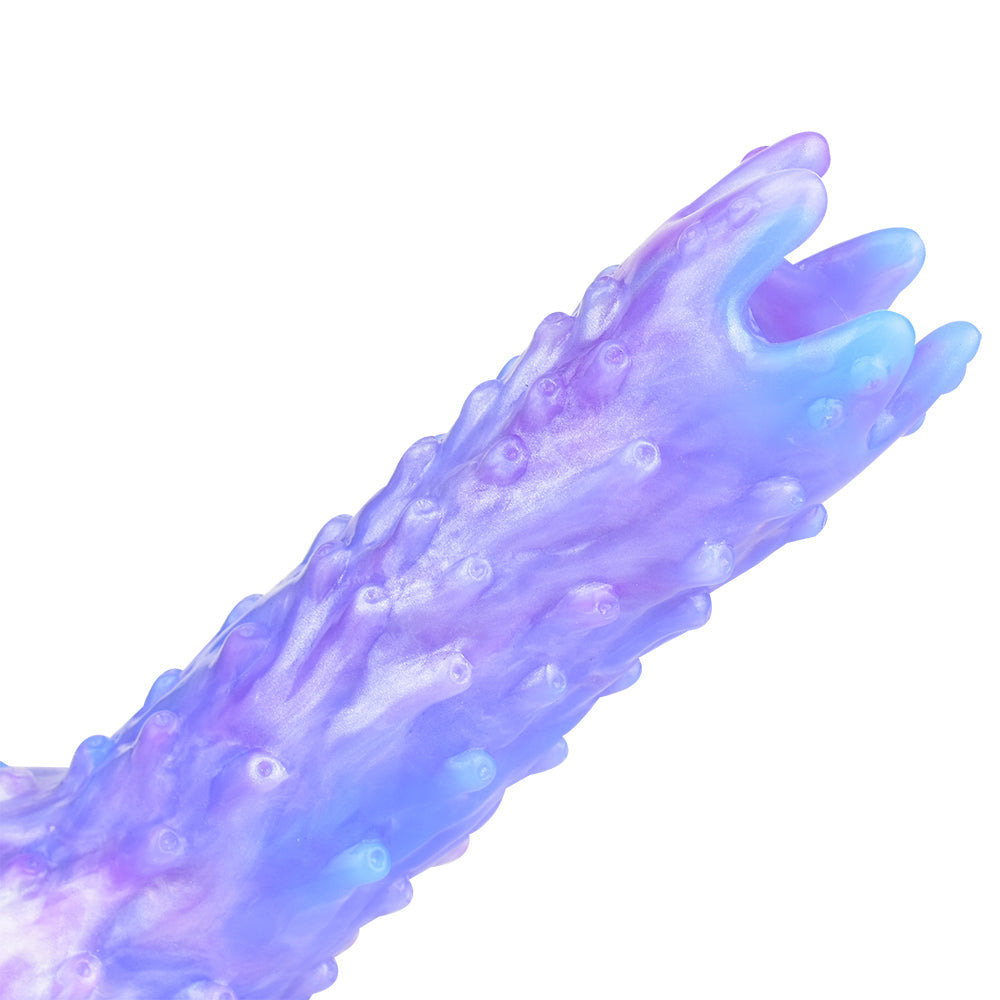 Blauwe Alien Ovipositor Dildo met Stekelige Knot