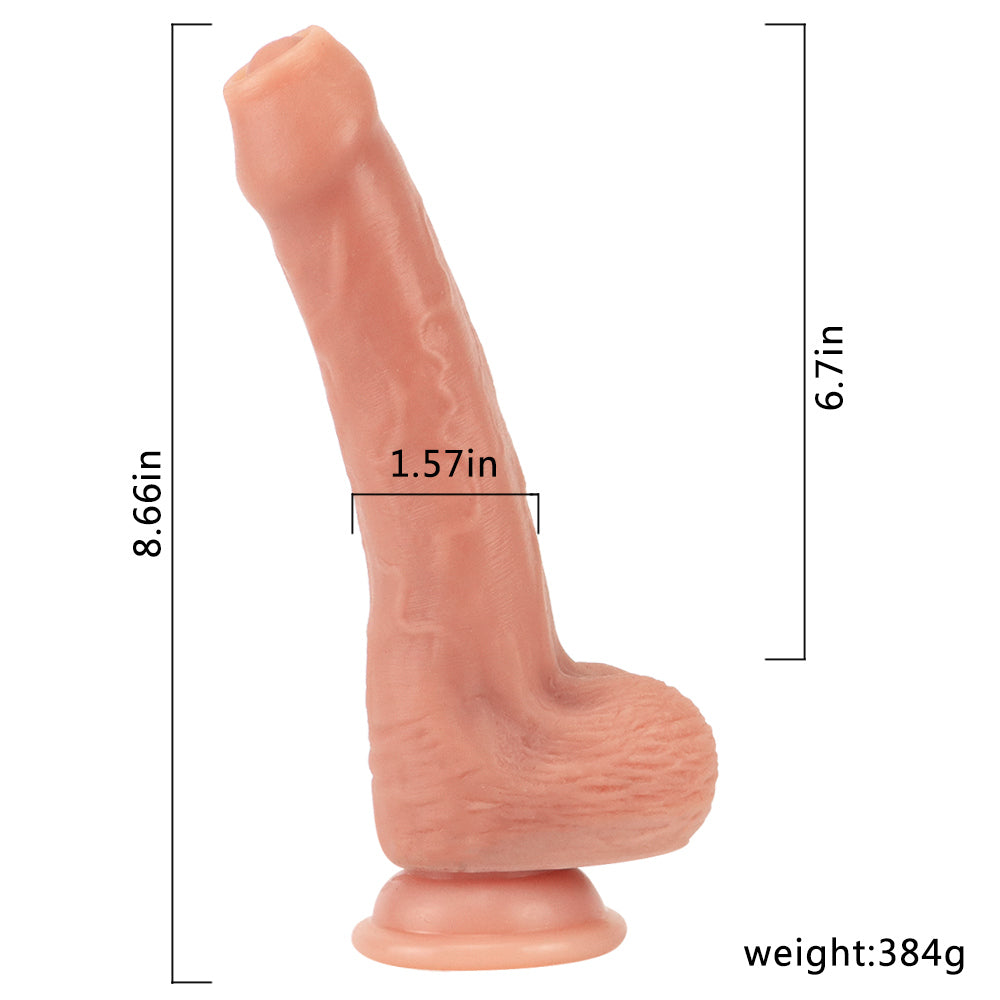 22 cm Realistic Huidskleur Dildo met Voorhuid