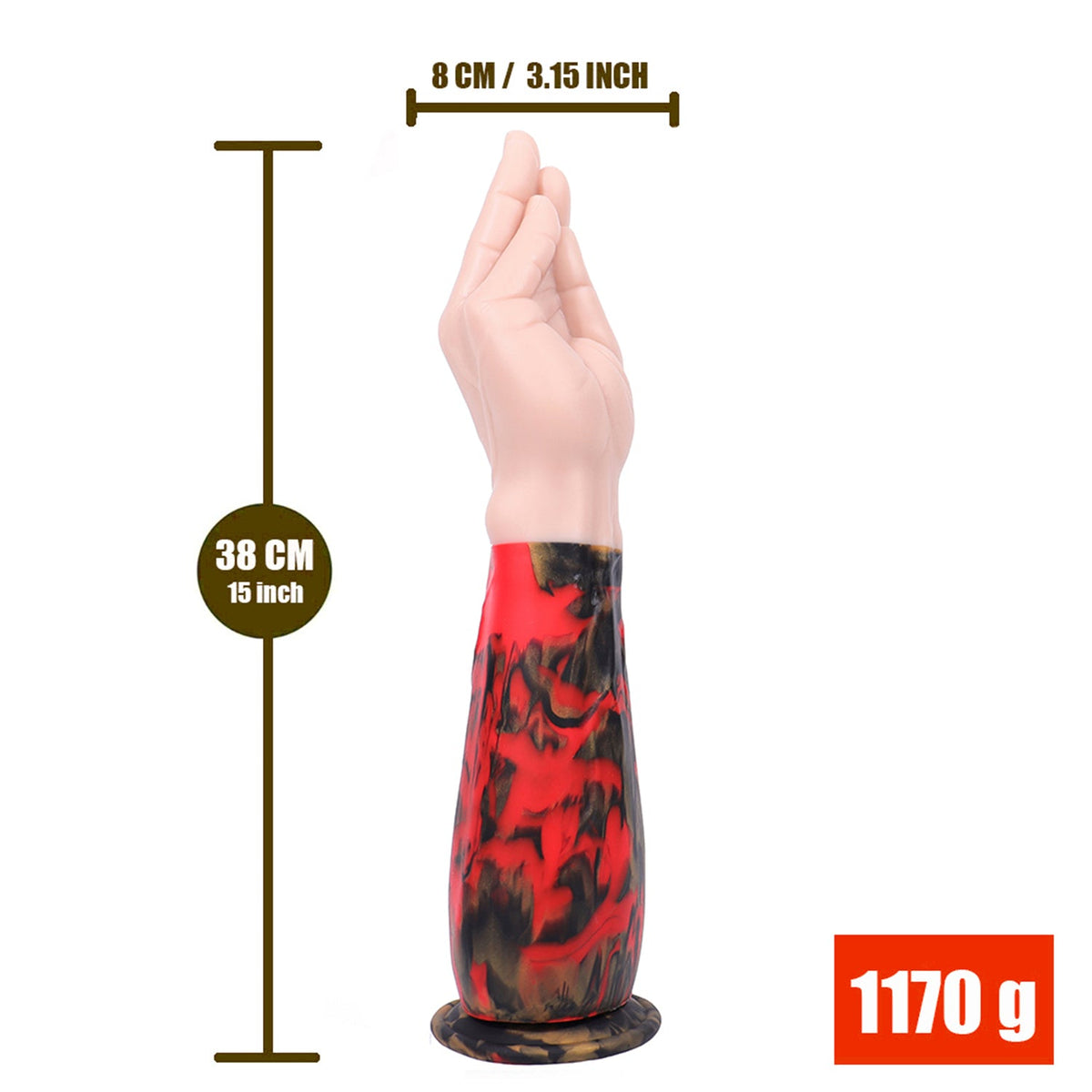 38cm Realistische Arm Dildo Met Handvorm