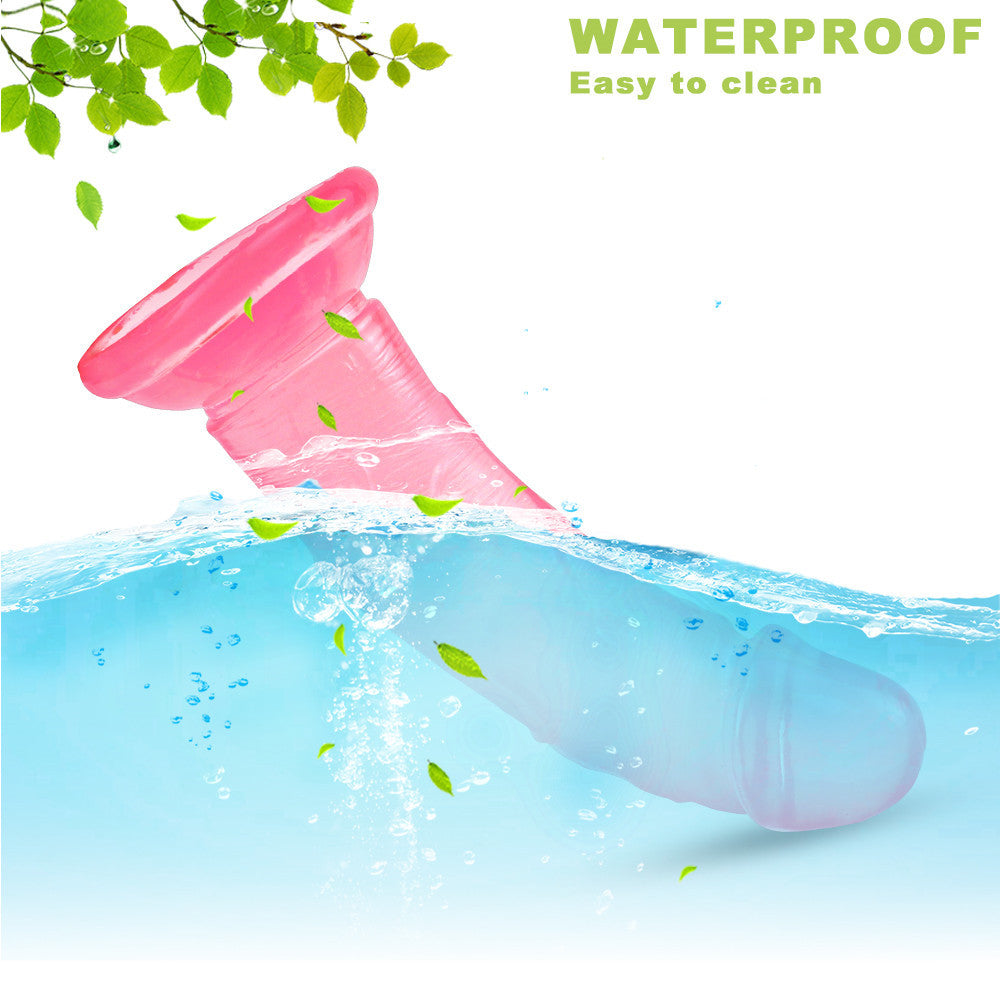 Roze Transparante Jelly Dildo van 15 cm