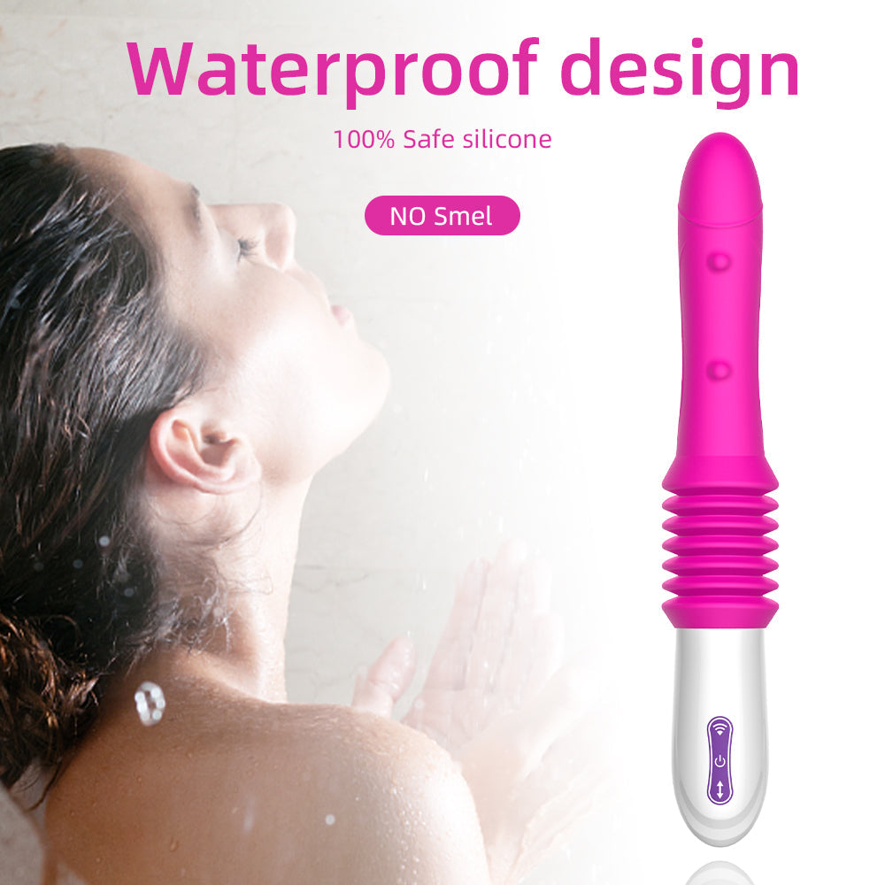Mini Pink Vibrator Thrusting Sex Machine