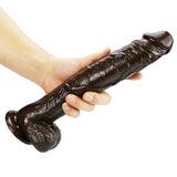 画像をギャラリー ビューアにロード 10 inch kromme mond koffie dildo