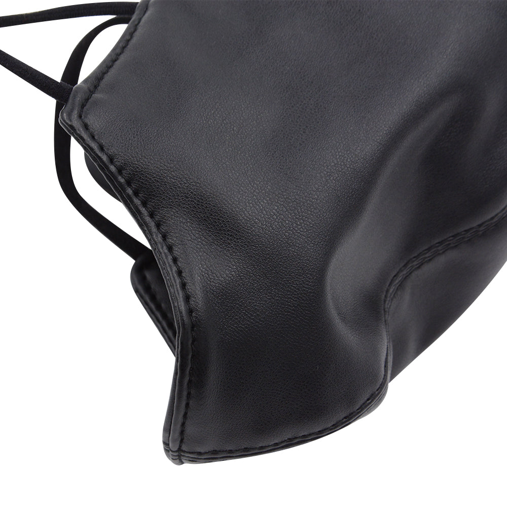 Zwart BDSM Masker Met Gagdildo En Riem