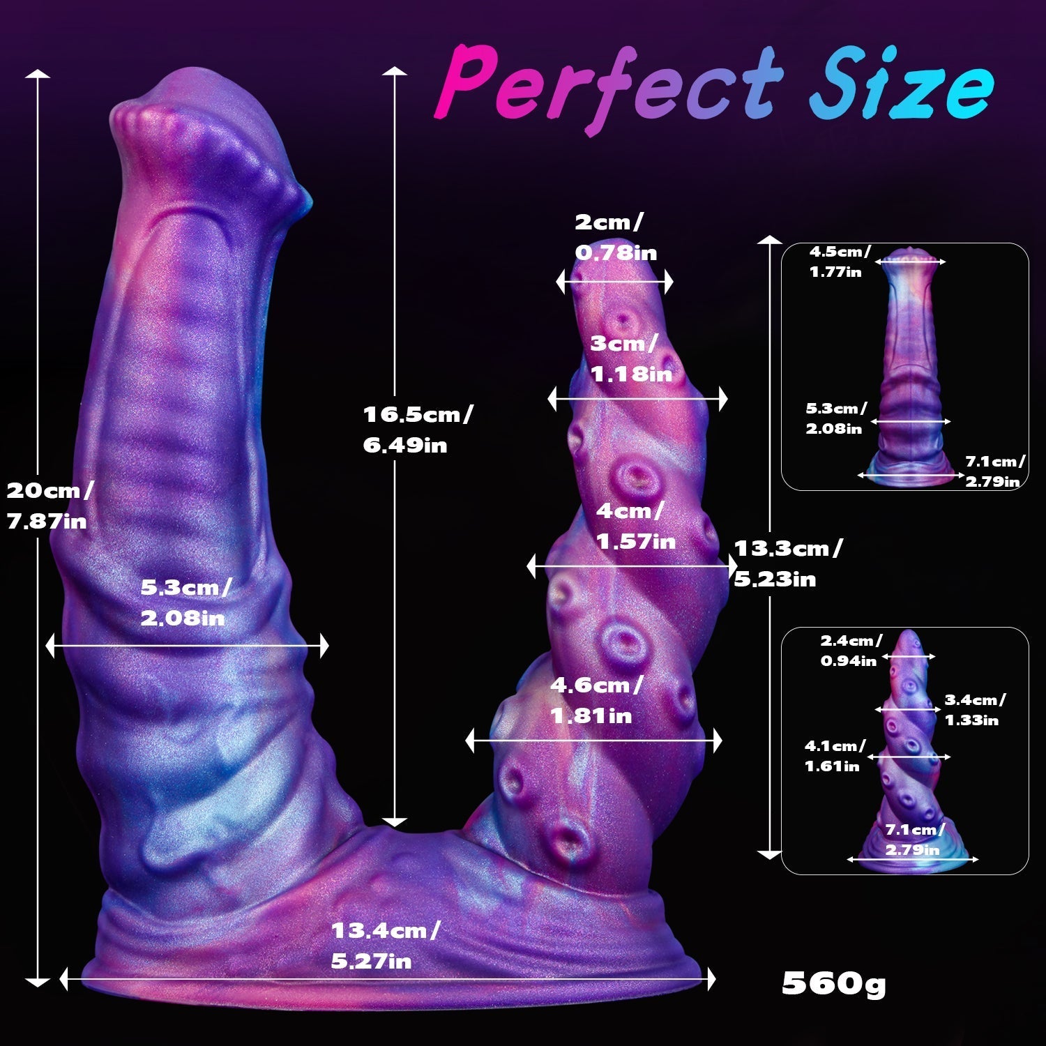 Dubbele Penetratie Dildo 19 Cm Alien Design