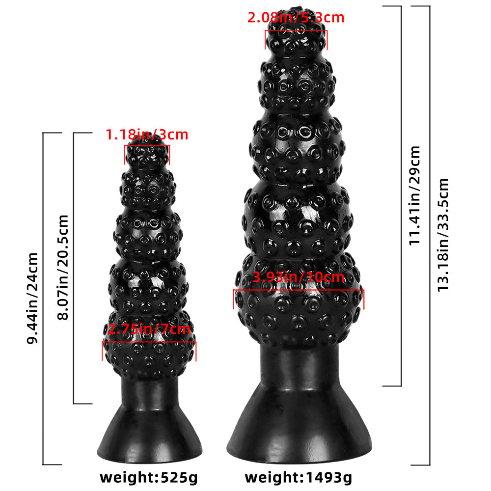 Zwarte Octopus Tentakel Dildo Met Kralen
