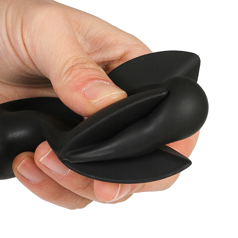 Black Petal Inflatable Butt Plug Toy