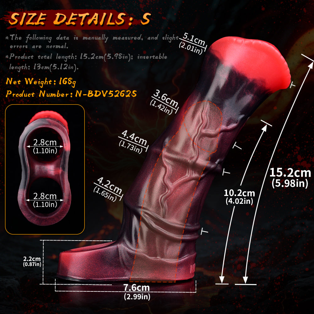 Vibrerende Horse Cock Sleeve 18cm Met Textuur