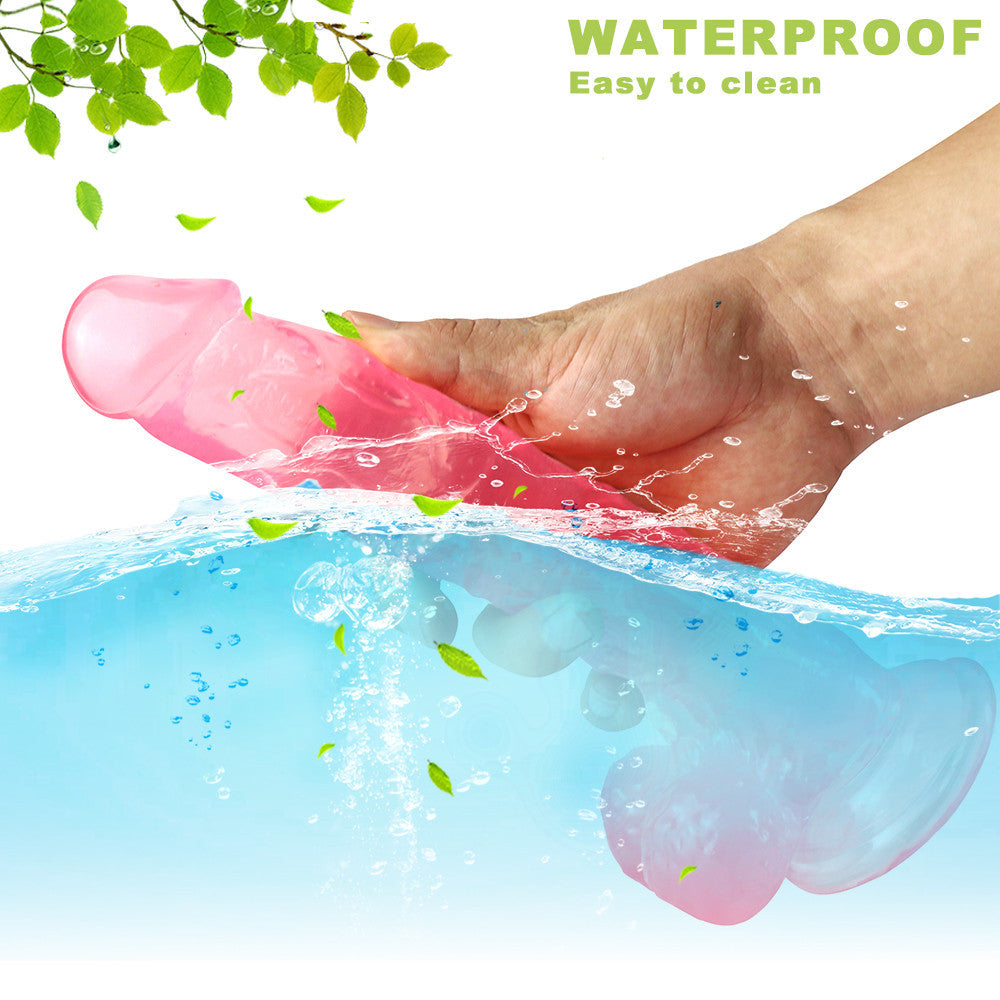 26cm Pink Jelly Grote Dildo Met Zuignap