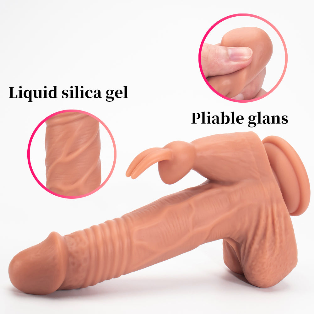 Vibrerende Stotende Tarzan Dildo 20cm Met Zuignap