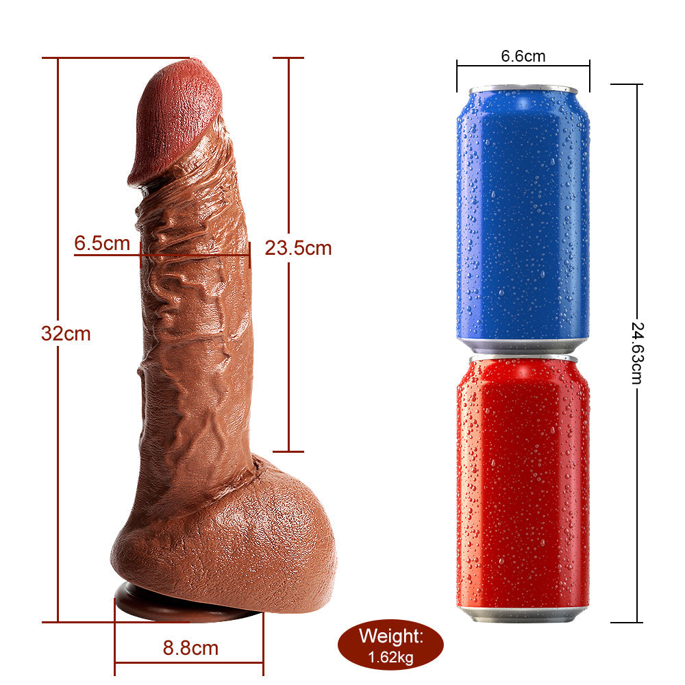 30.5cm Grote Bruine Gebogen Realistische Dildo