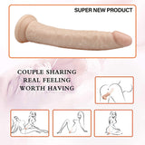 Load image into Gallery viewer, 8 inch skintone dildo curved