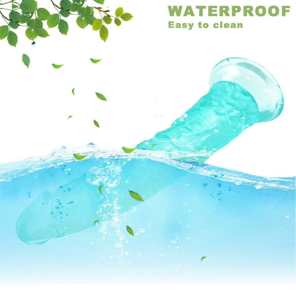 Groene Dildo Met Zuignap 21 cm Gebogen