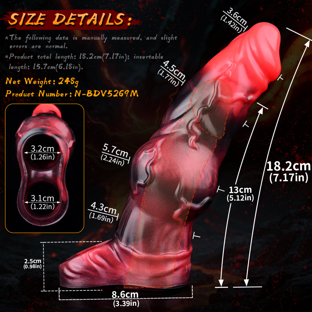 Dog Knot Vibrerende Penis Sleeve 18cm