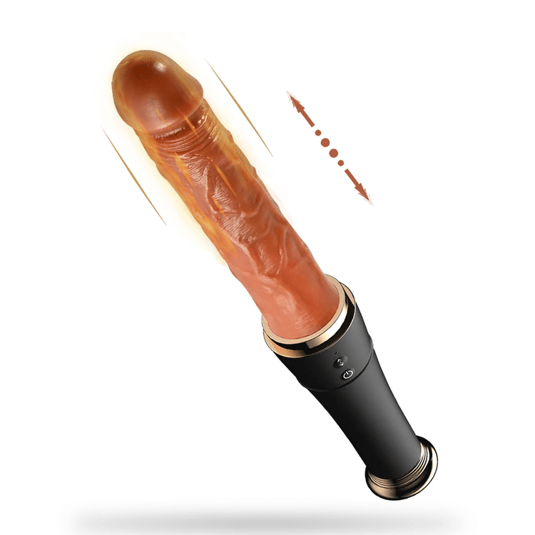 17.8cm Verborgen Baseball Stotende Dildo Verwarmde Vibrator
