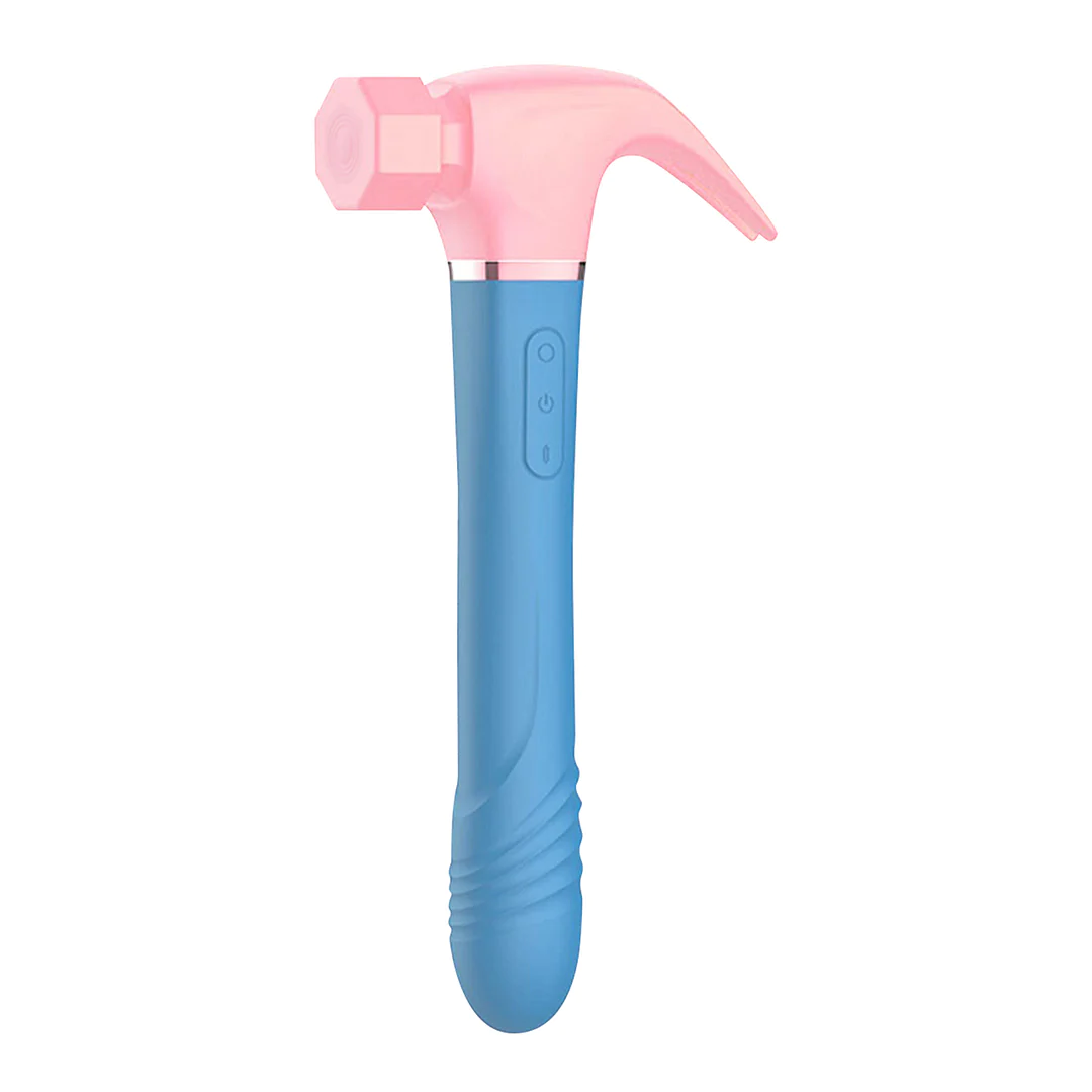 Stotende Vibrator in Hamervorm Met Zuigfunctie