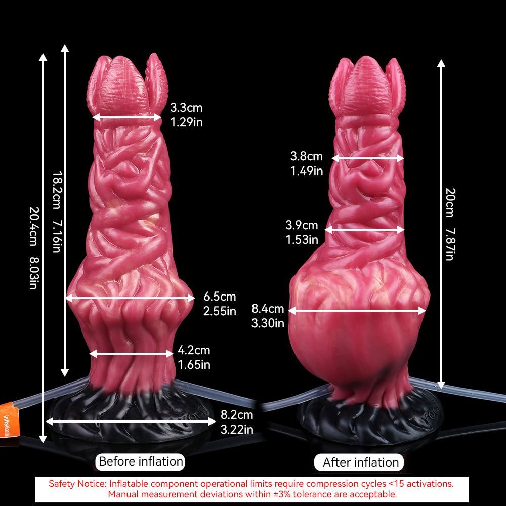 20cm Inflatable Alien Ovipositor Squirting Dildo