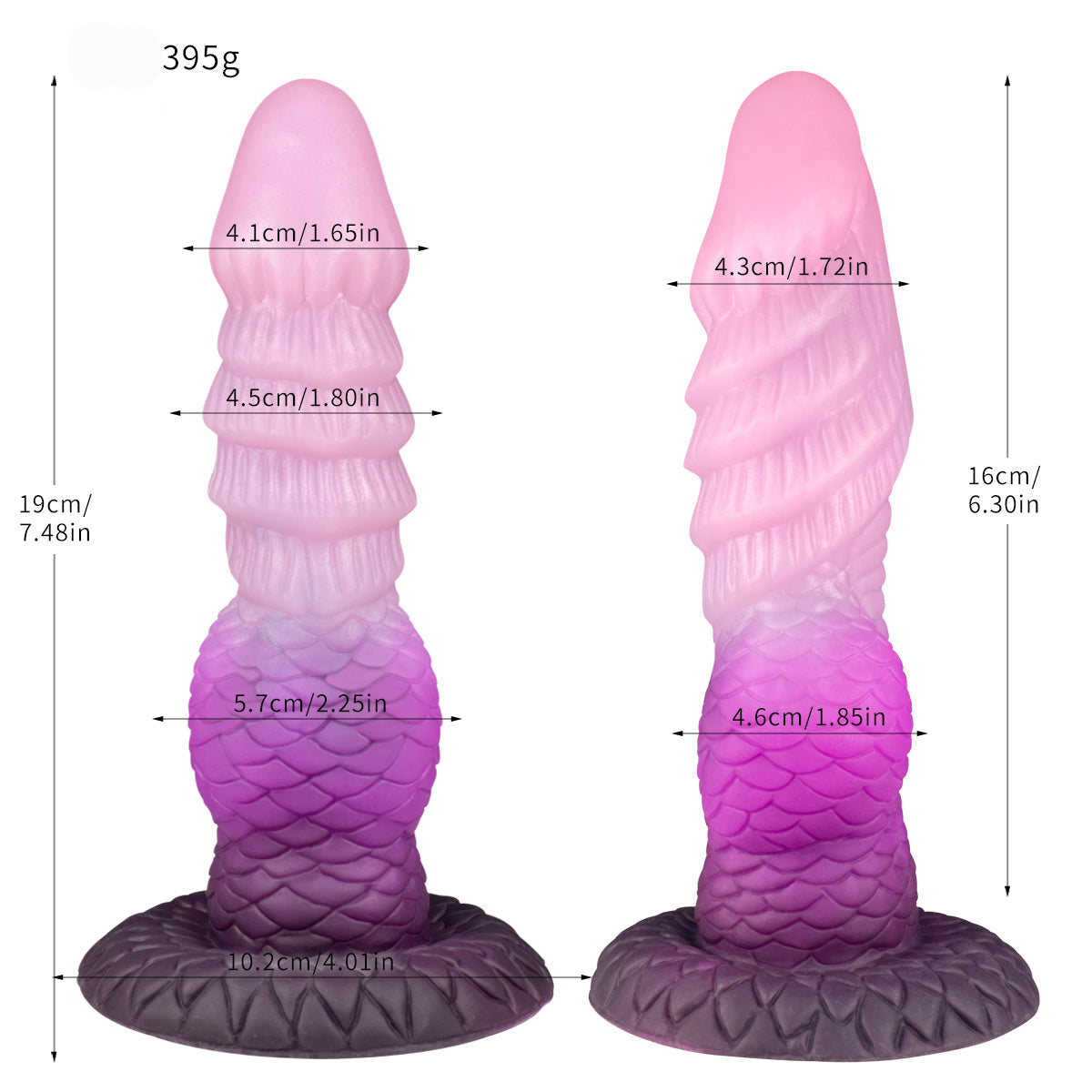 Roze Mermaid Scale Inflatable Dildo Met Zuignap