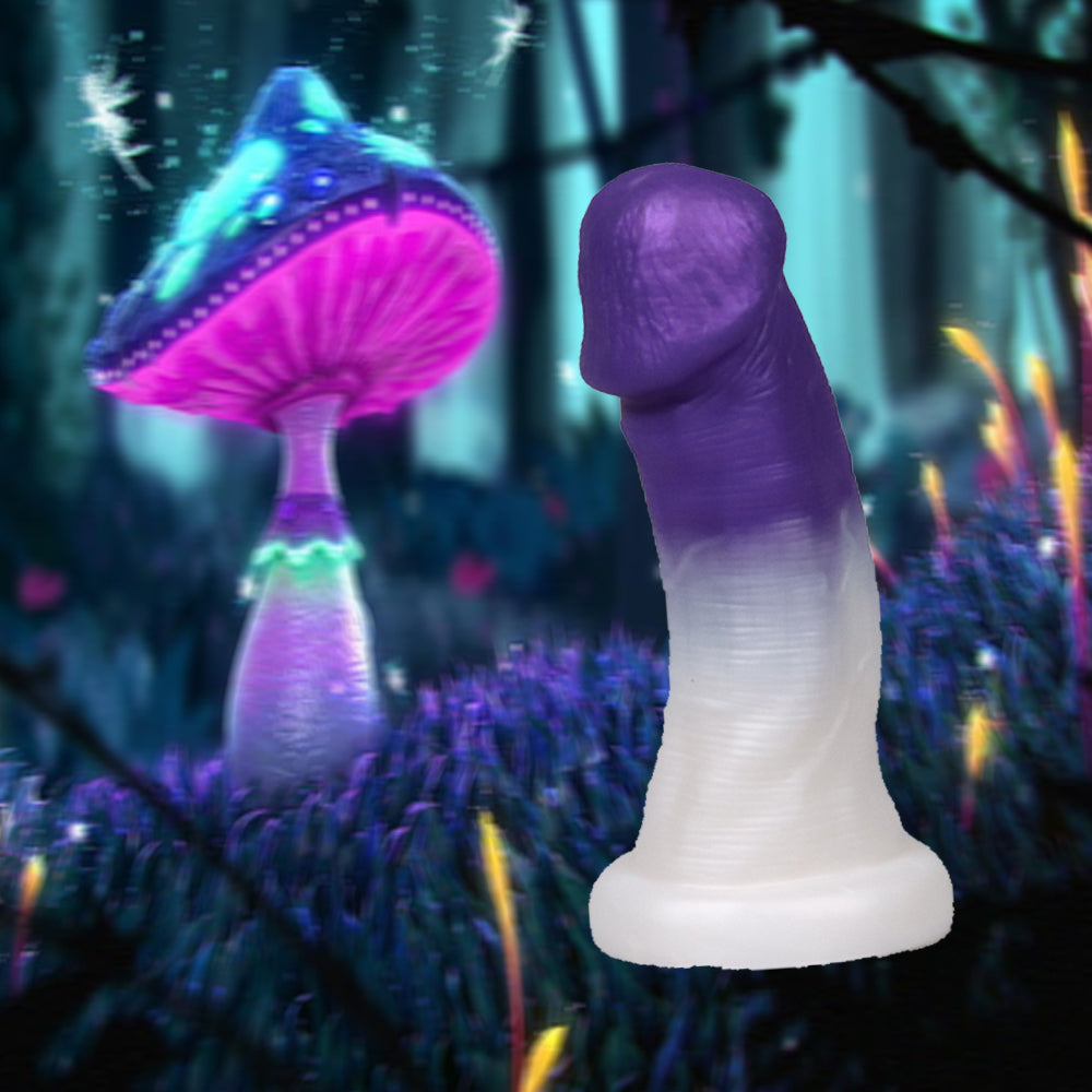 Paarse Anal Dildo Met Mushroom Kop Klein
