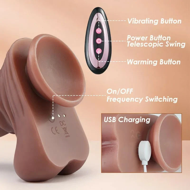 22 cm Roterende Realistic Horse Stotende Dildo