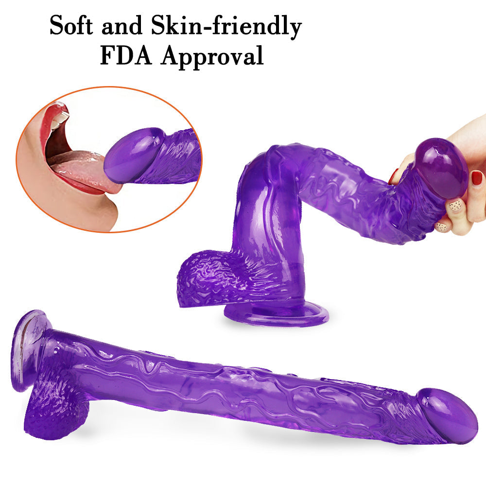 Paarse Extra Lange Jelly Dildo 42 cm