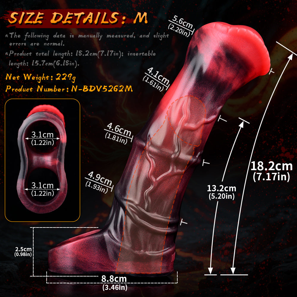 Vibrerende Horse Cock Sleeve 18cm Met Textuur