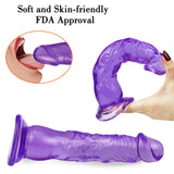 Charger l&#39;image dans la galerie, 8 Inch extra rechte paarse dildo