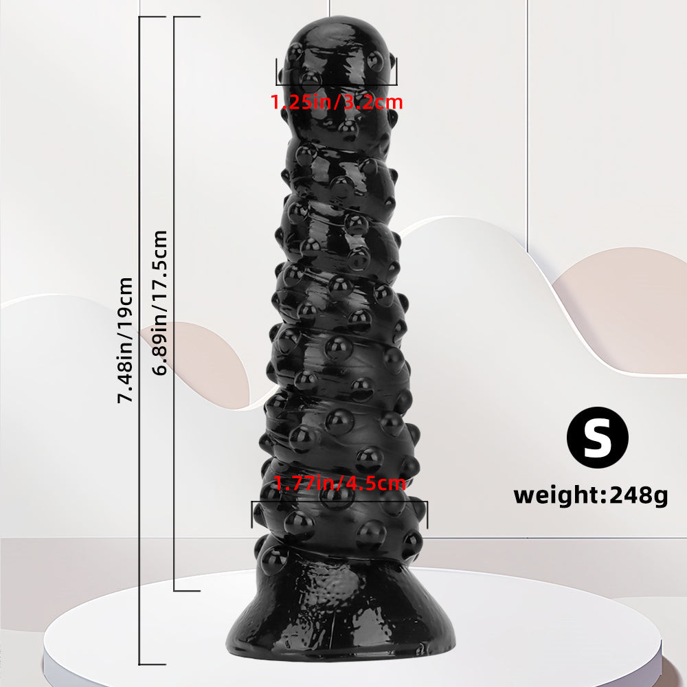 Grote Buttplug 38 cm Ribbel Siliconen Anaal Speeltje