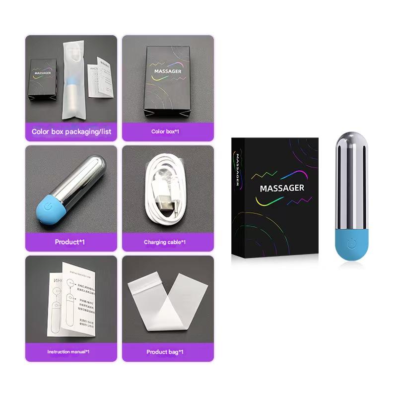 8cm Zilveren Krachtige Waterdichte Bullet Vibrator
