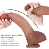 Charger l&#39;image dans la galerie, 9 Inch Gebogen Dildo Realistisch Met Zuignapballen