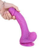 Afbeelding in Gallery-weergave laden, 8,26 inch siliconen glitterpaarse dildo