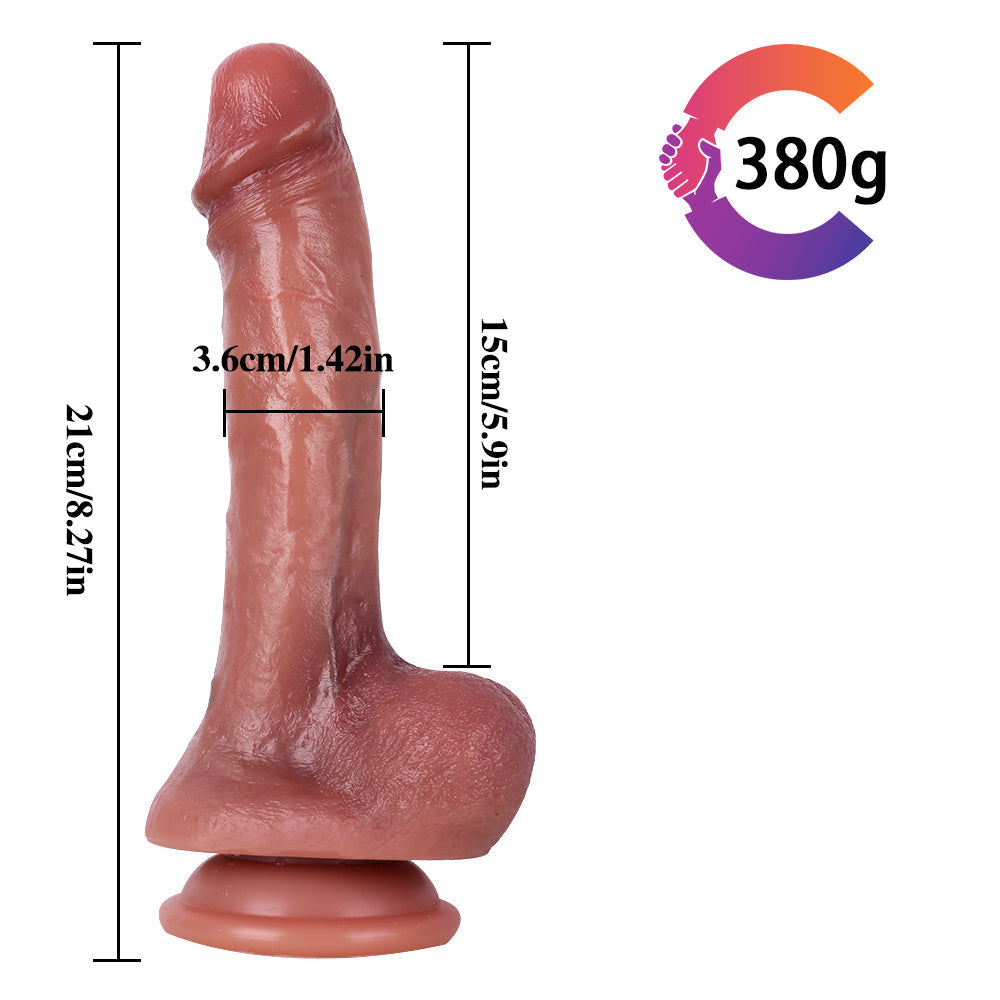 Anatomische Strapon Dildo Met Harnas 21 cm