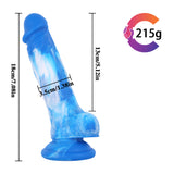 画像をギャラリー ビューアにロード 7 Inch Blauwe Siliconen Dildo