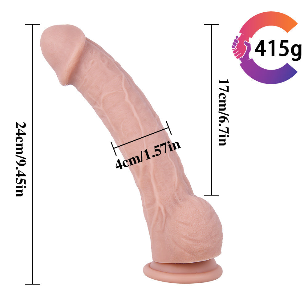 22.9 cm Grote Huidskleurige Voorbinddildo Van Siliconen