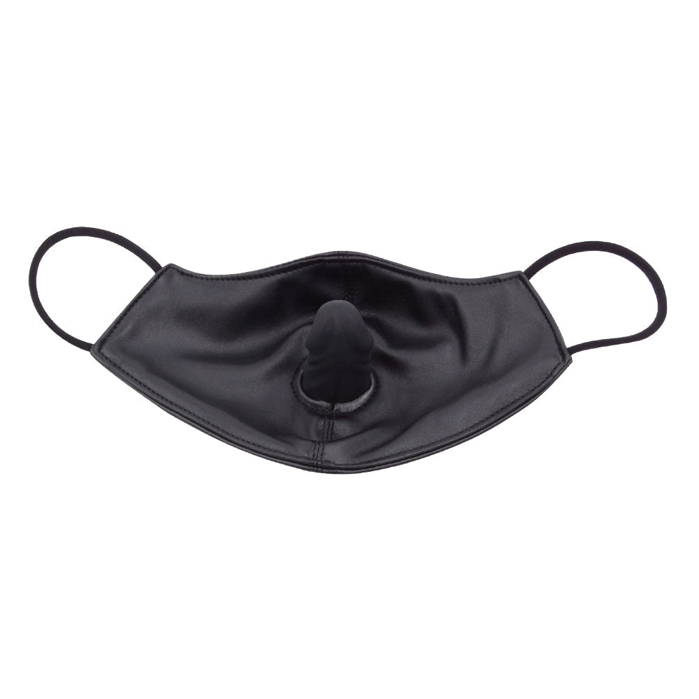 Zwart BDSM Masker Met Gagdildo En Riem