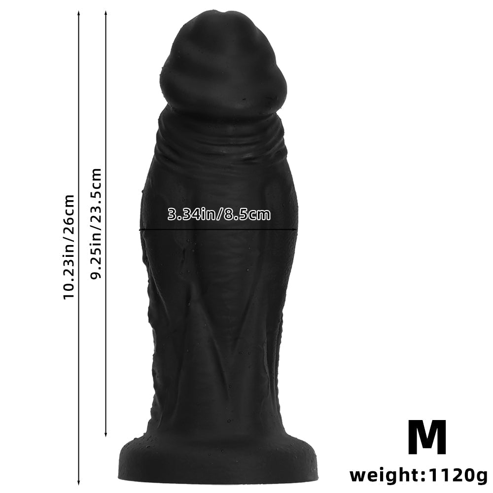 Dikke Black Dildo 7.6 cm Met Siliconen
