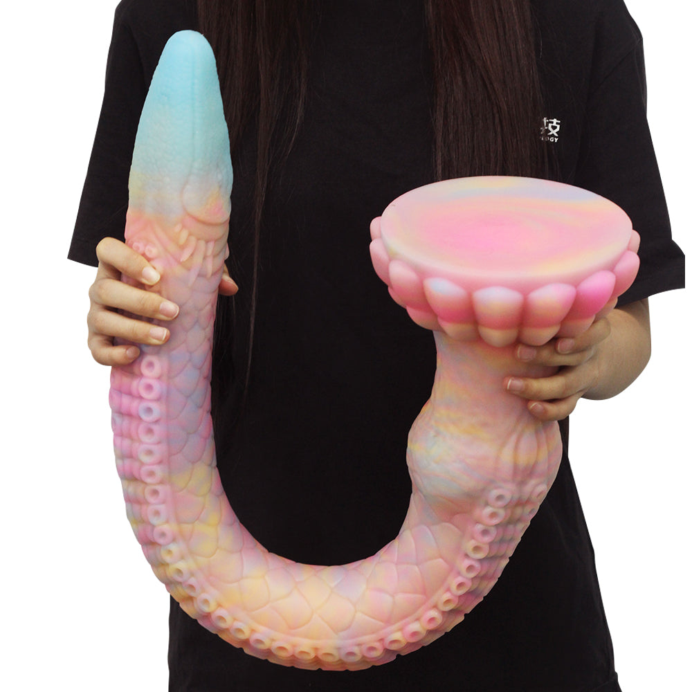 78 cm Lichtgevende Fantasy XXL Tenticle Dildo
