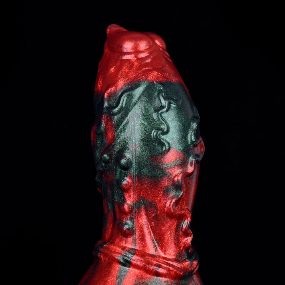Rood Zwart Monster Knotdildo Alien Dildo