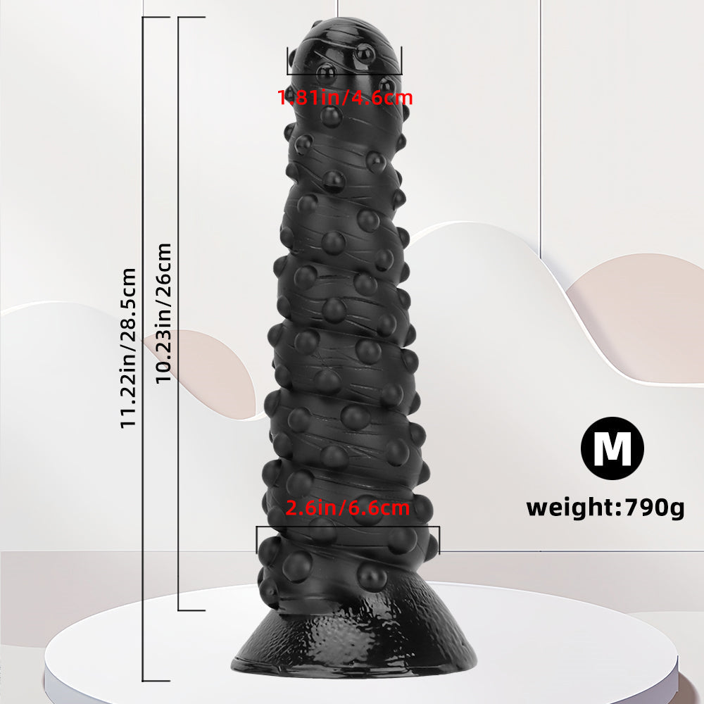 Grote Buttplug 38 cm Ribbel Siliconen Anaal Speeltje