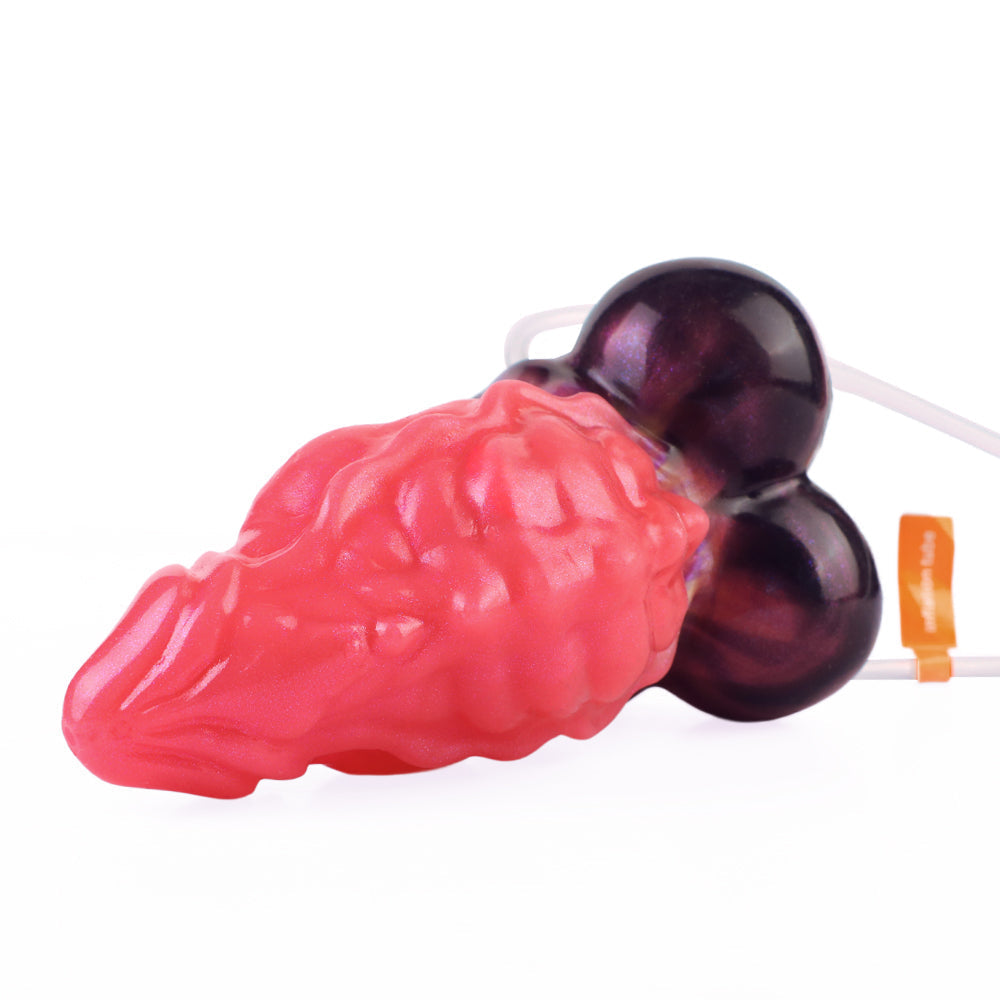 Korte Dikke Opblaasbare Fantasy Squirtingdildo met Monstertextuur