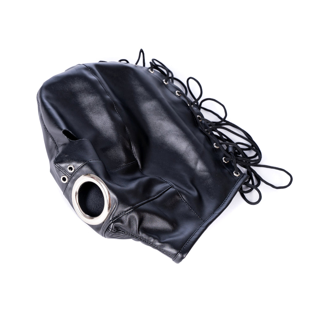 BDSM Hood Masker Met Dildo Gag Zwart