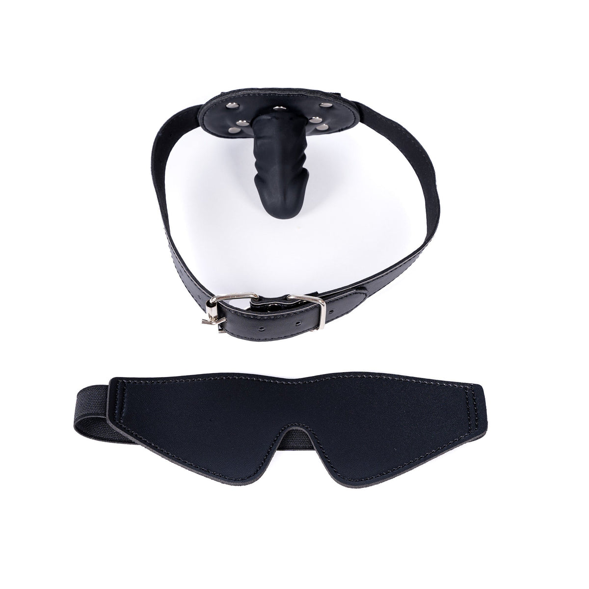 BDSM Hood Masker Met Dildo Gag Zwart