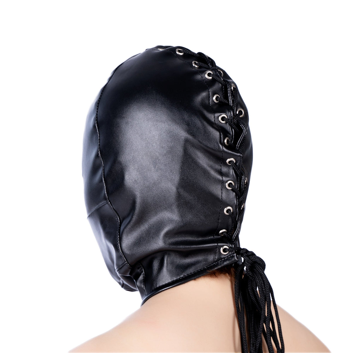 BDSM Hood Masker Met Dildo Gag Zwart