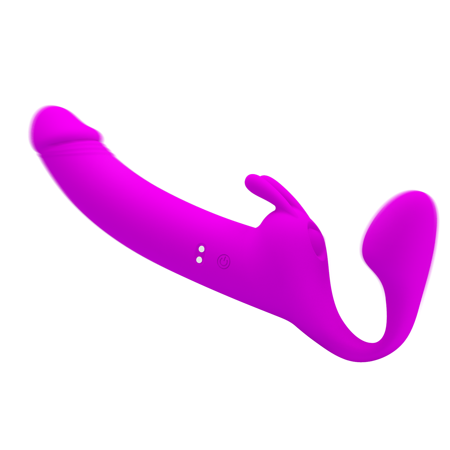 Dubbele Strapless Dildo Met Vibrerende Rabbit Stimulator