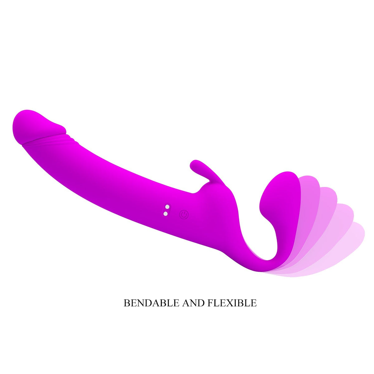 Dubbele Strapless Dildo Met Vibrerende Rabbit Stimulator