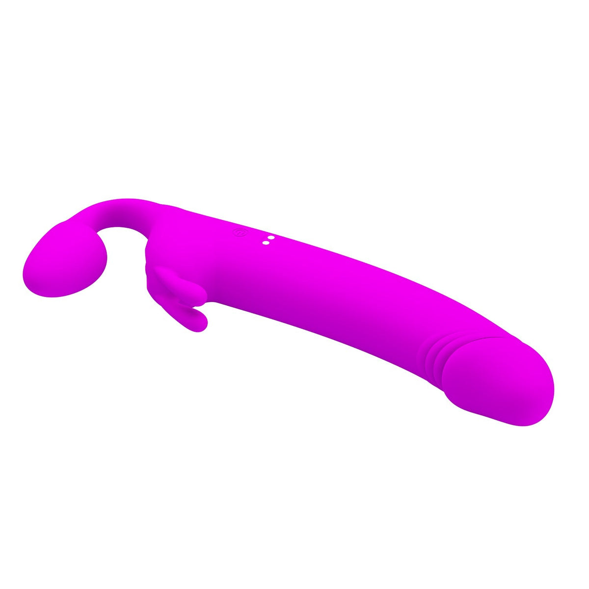 Dubbele Strapless Dildo Met Vibrerende Rabbit Stimulator