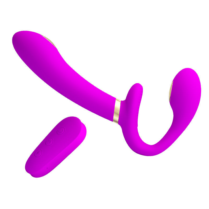 Vibrerende Strapless Dildo Met Afstandsbediening En Elektrostimulatie