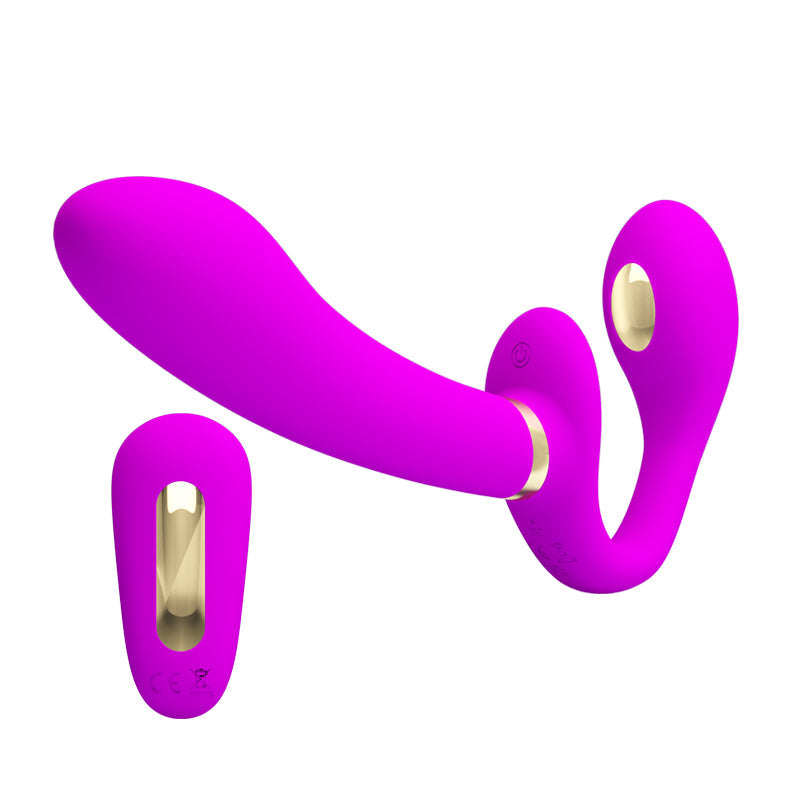 Vibrerende Strapless Dildo Met Afstandsbediening En Elektrostimulatie