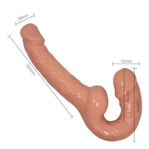 Realistische Dildo Strapless Strapon met Dubbele Uiteinden